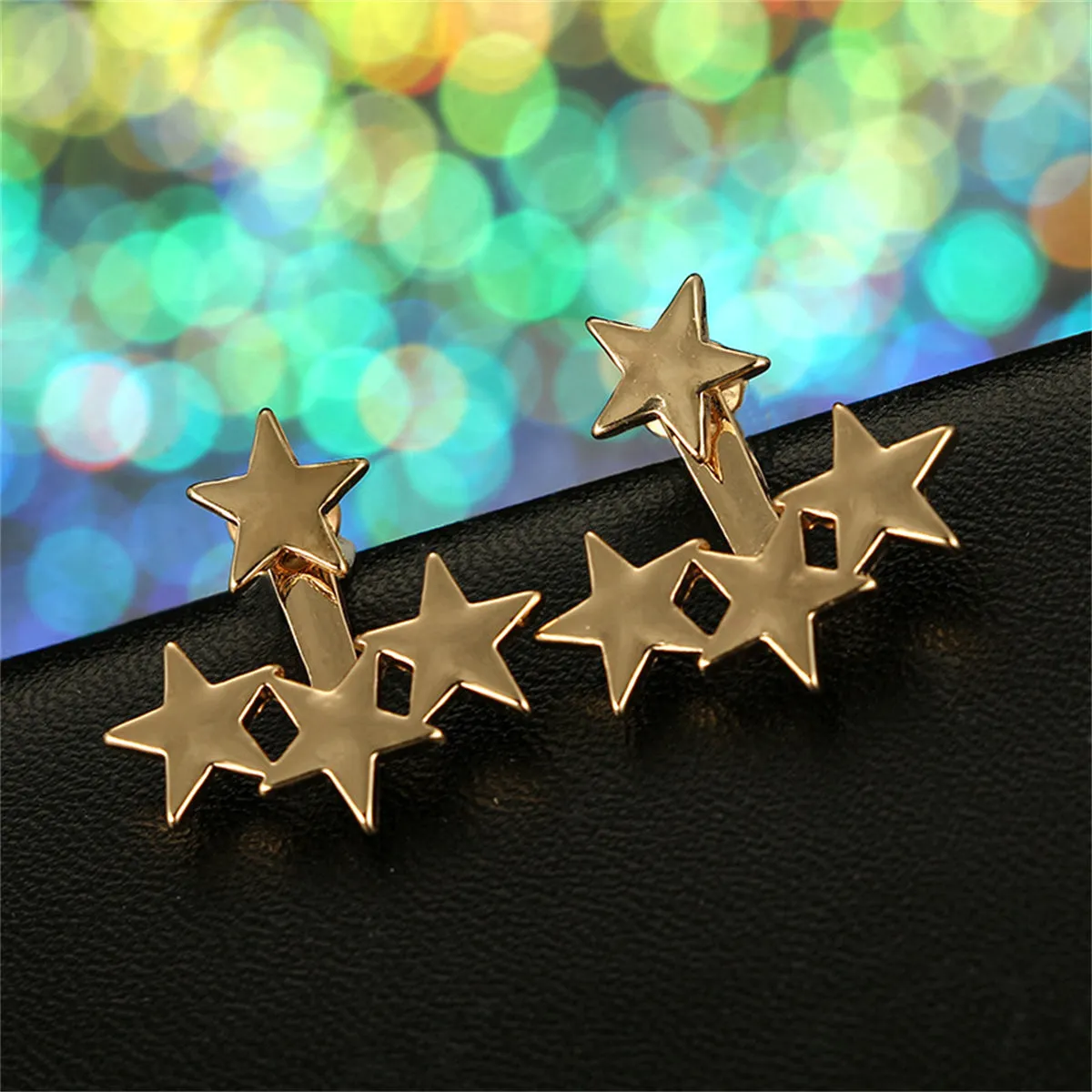 18K Gold-Plated Star Ear Jackets