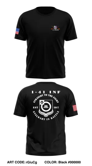 A Co, 1st BN, 41st IN Store 1 Core Men's SS Performance Tee - rGiuCg