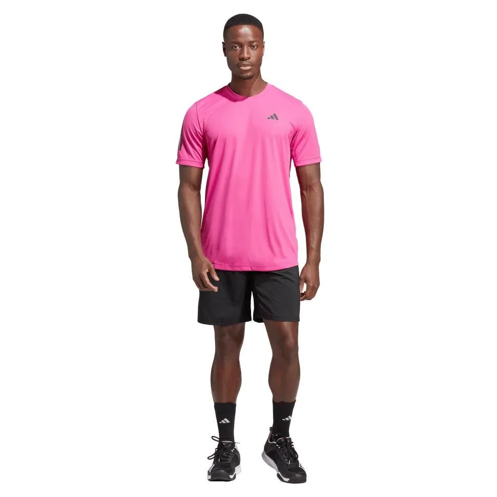 adidas Men's 3 Stripe Club Short 9-Inch (Black)