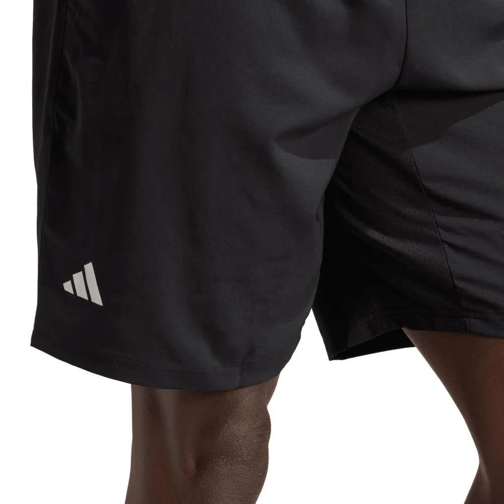 adidas Men's 3 Stripe Club Short 9-Inch (Black)
