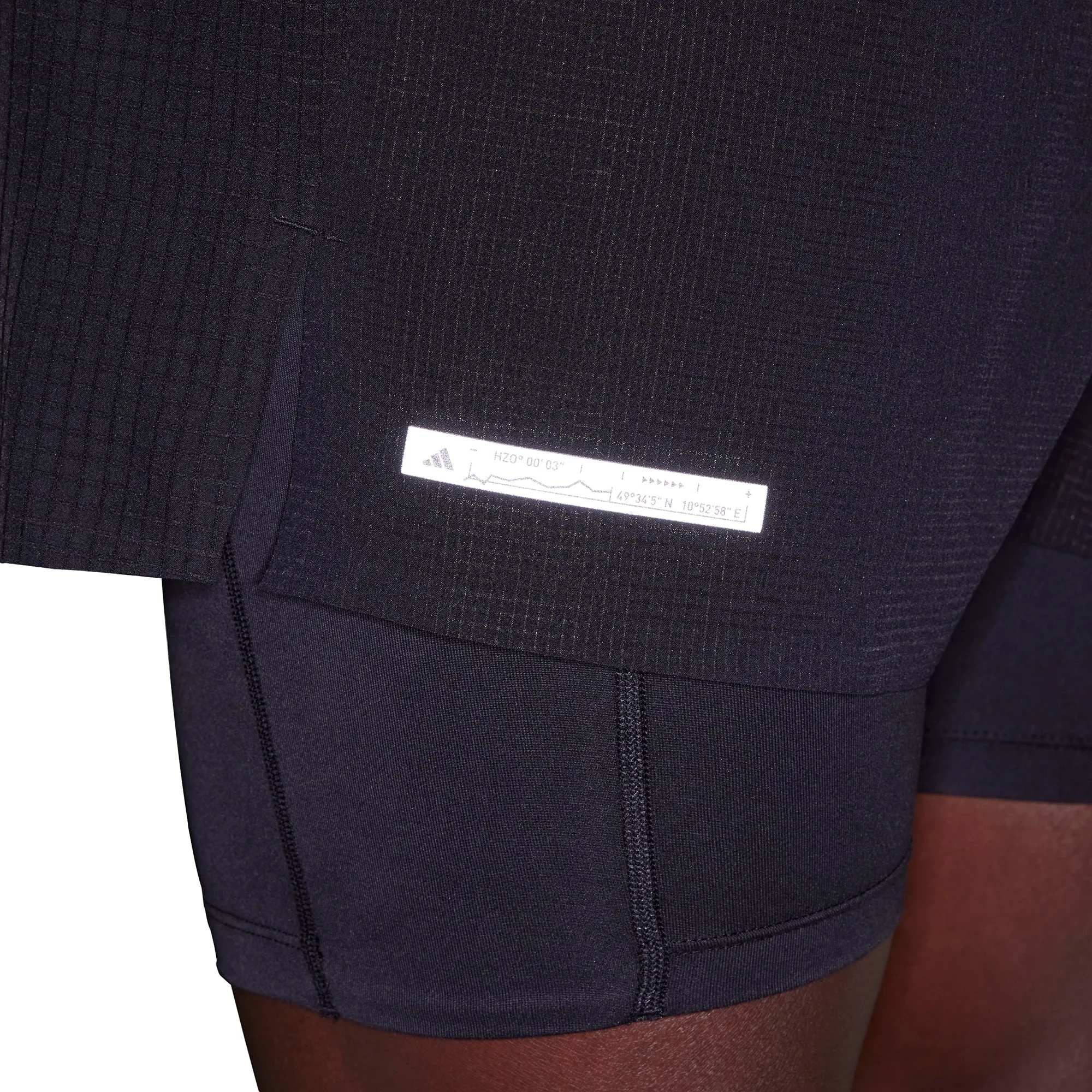 adidas Ultimate 2 In 1 Mens Running Shorts - Black