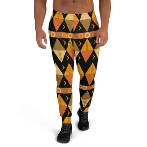 African Tribal Print Men's Joggers - Earthy