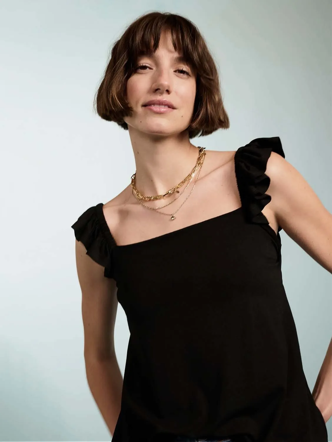 Anais Marie LENZING™ ECOVERO™ Top | Caviar Black