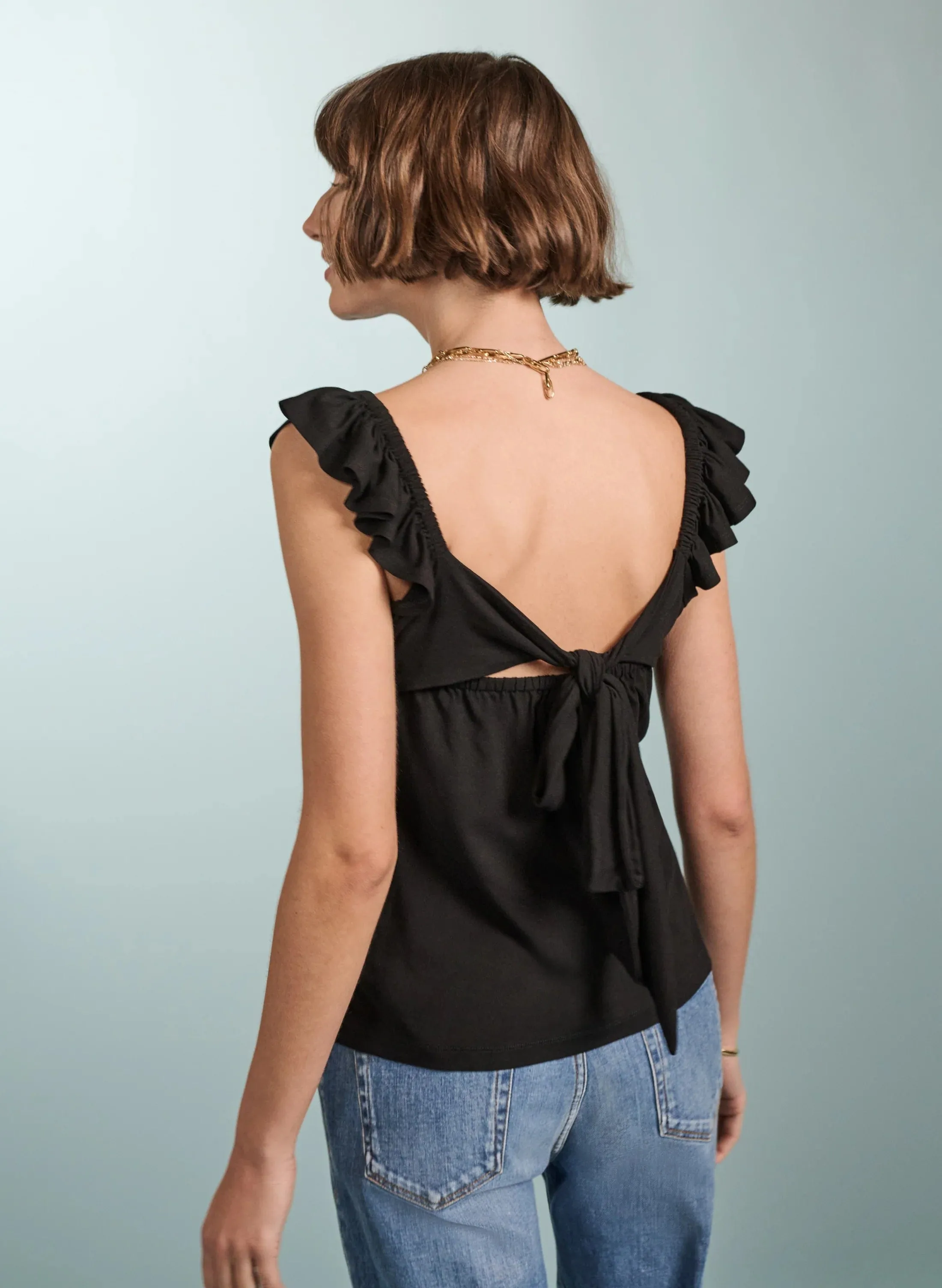Anais Marie LENZING™ ECOVERO™ Top | Caviar Black