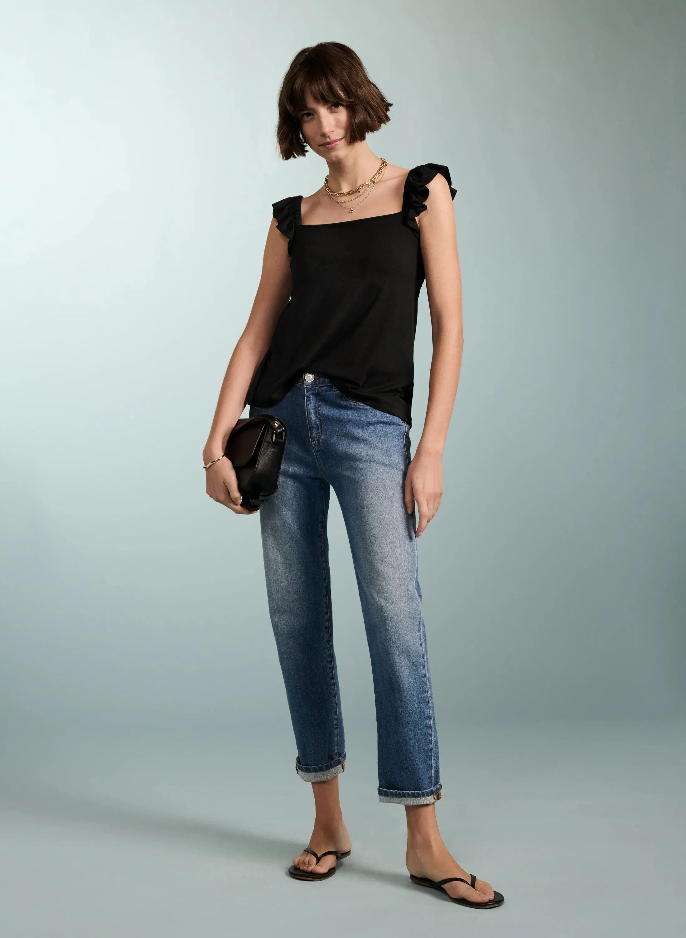 Anais Marie LENZING™ ECOVERO™ Top | Caviar Black