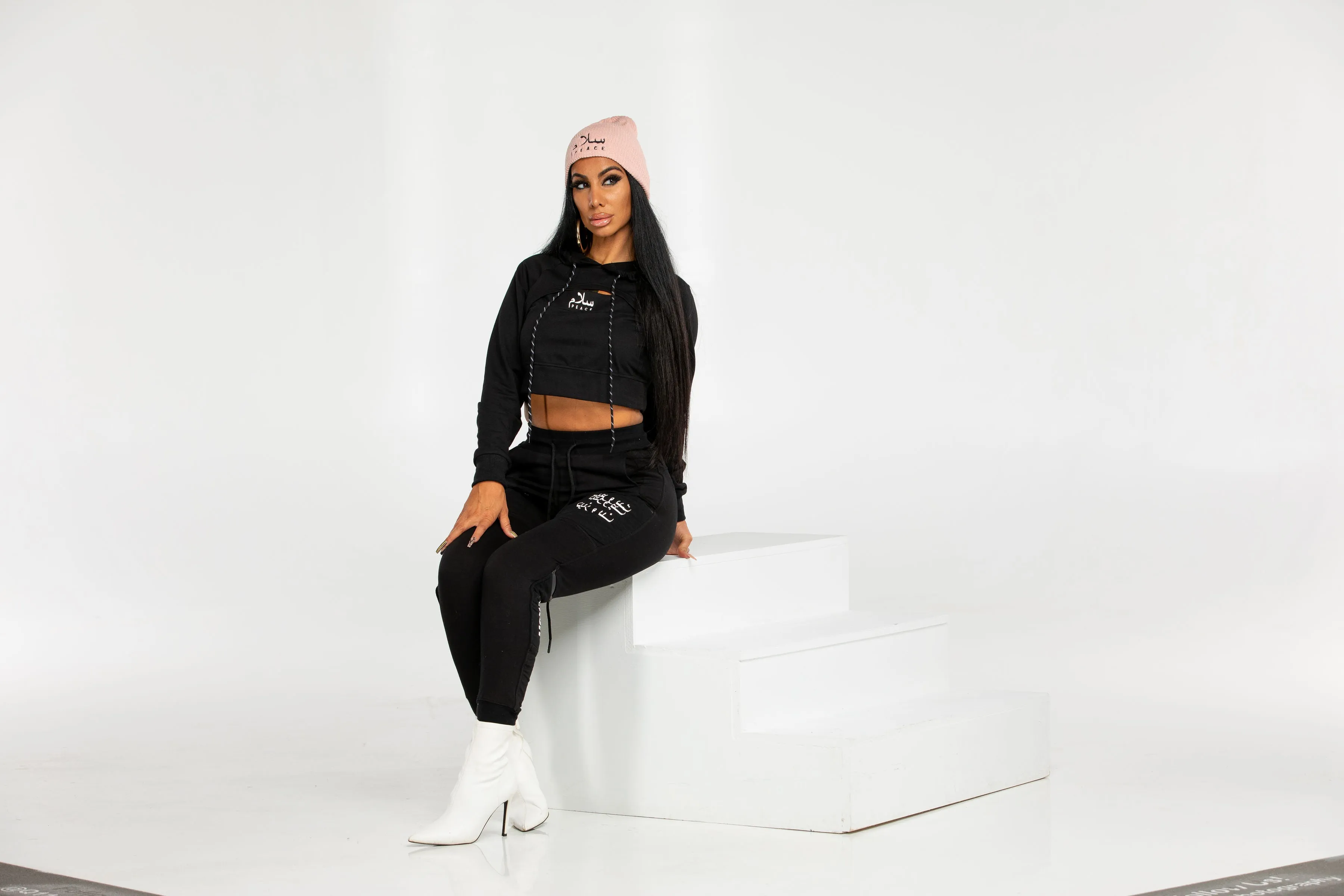 Black jogger set