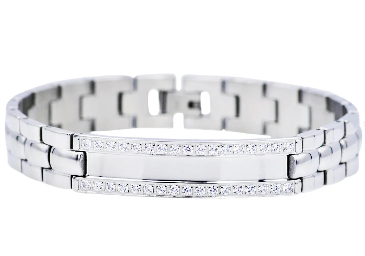 Blackjack Men's SS Bracelet CZ BJB171