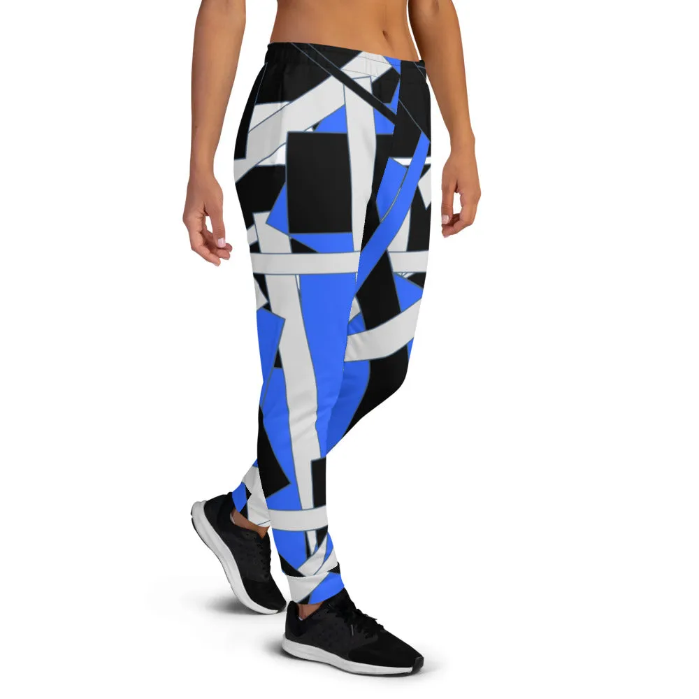 Blue Geometric Women's Joggers