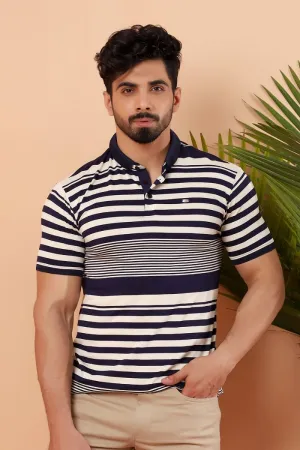 Blue Striped Polo