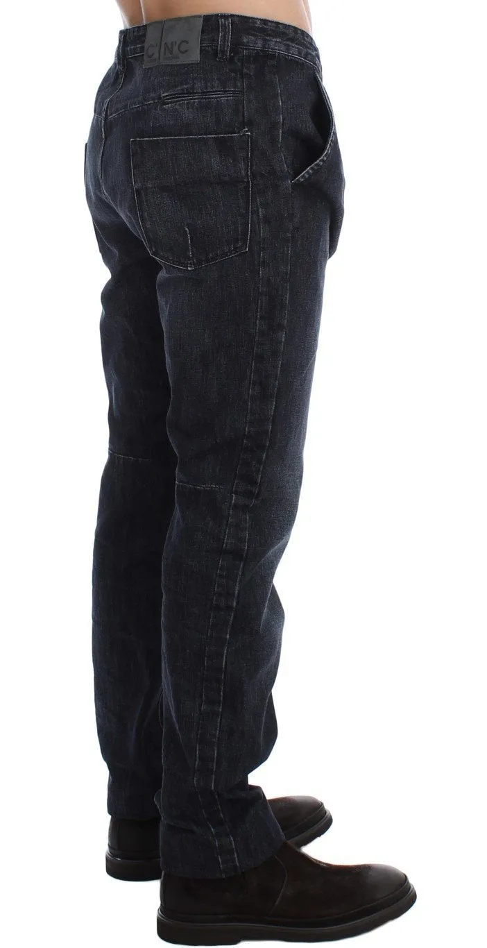 Blue Wash Regular Fit Cotton Jeans