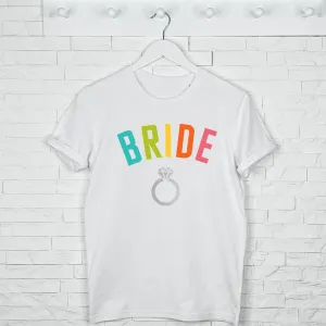 Bride Rainbow Arch And Silver T Shirt