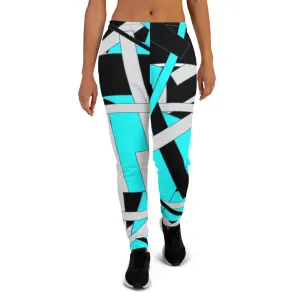 Bright Blue Geometric Women's Joggers