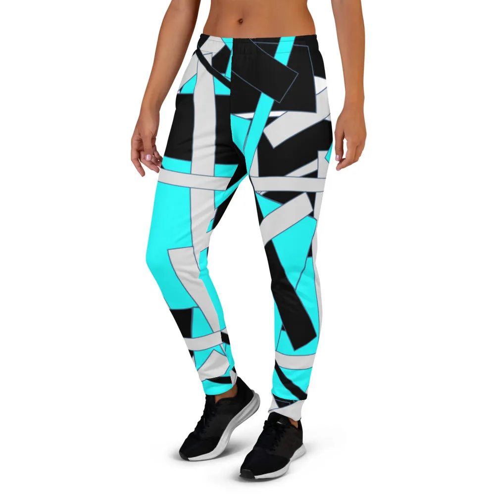 Bright Blue Geometric Women's Joggers