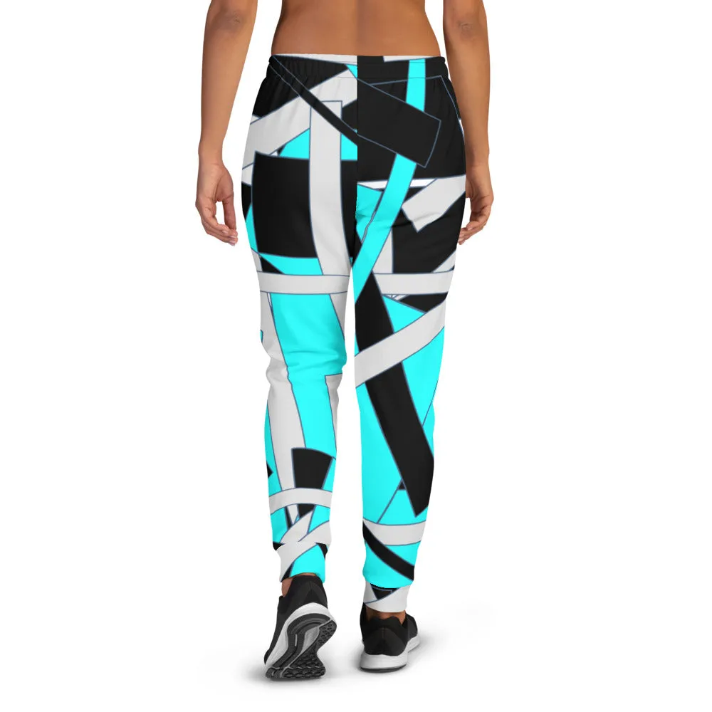 Bright Blue Geometric Women's Joggers