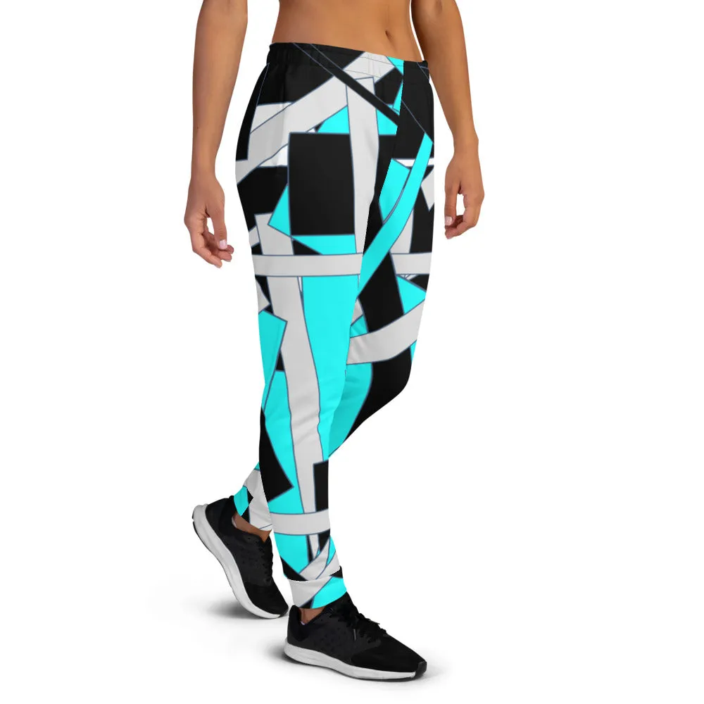 Bright Blue Geometric Women's Joggers