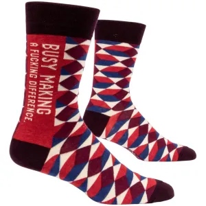 Busy Making A Fucking Difference Men's Socks