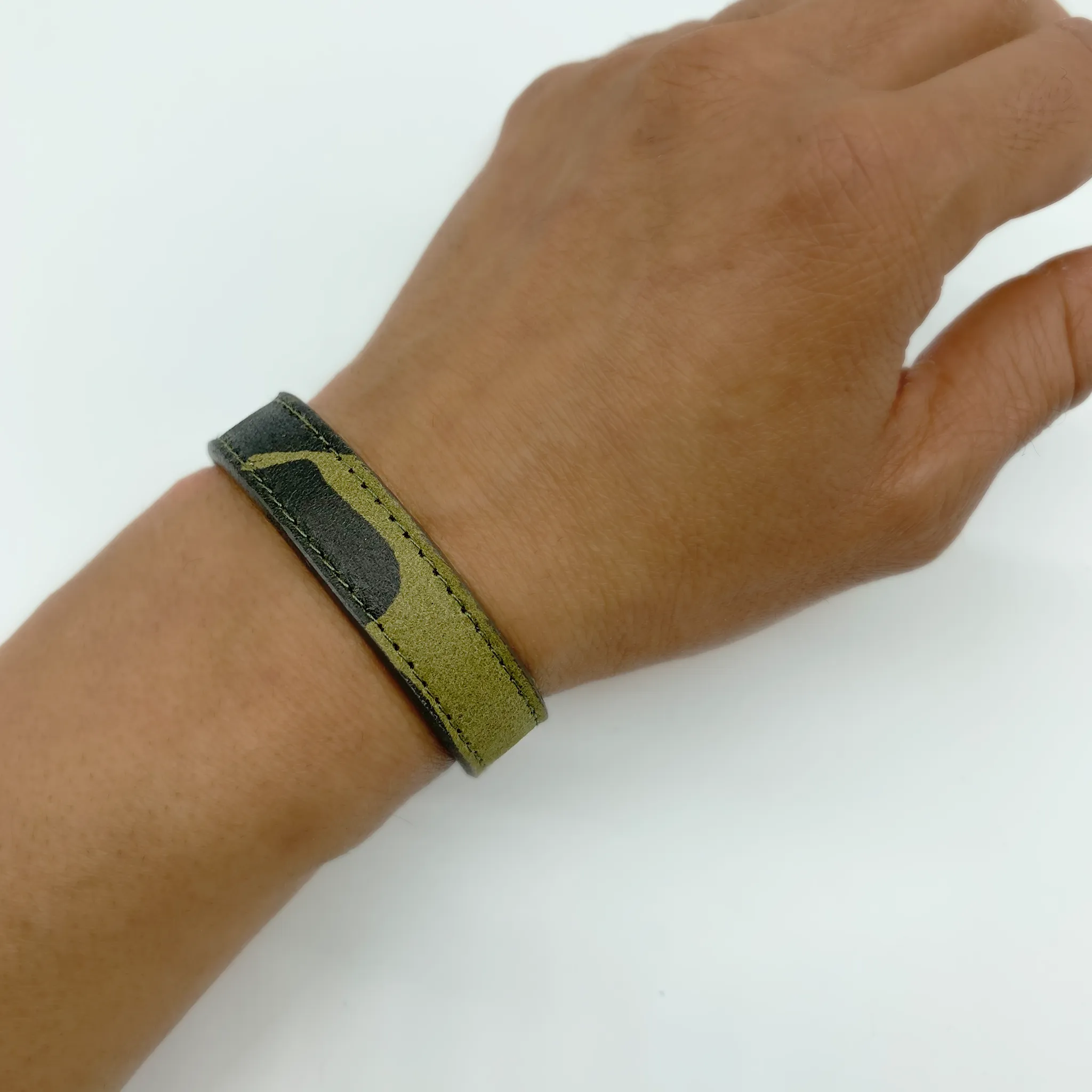 Christopher Augmon Amazon Green Camouflage Single Collar Button Bracelet