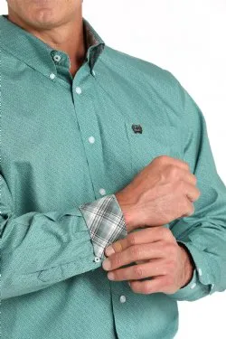 Cinch Men's Geometric Print Button-Down Long-Sleeve Western Shirt