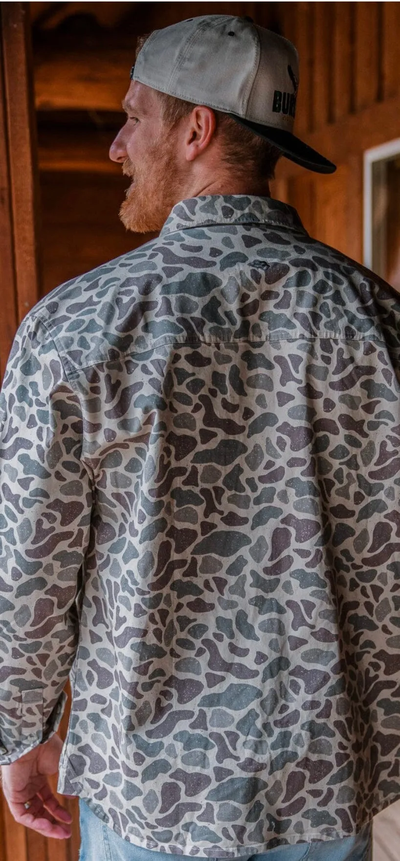 Classic Deer Camo Cotton Twill Long Sleeve Button Up