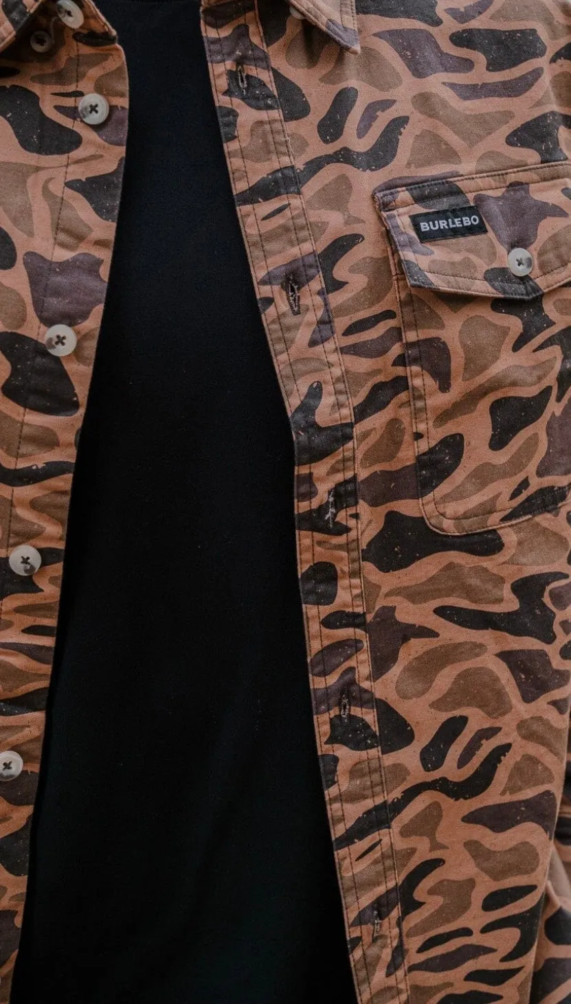 Cotton Twill Burlebo Long Sleeve Button Up Shirt Gauge Camo