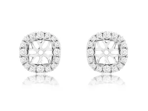 Cushion Shaped Diamond Earring Jackets