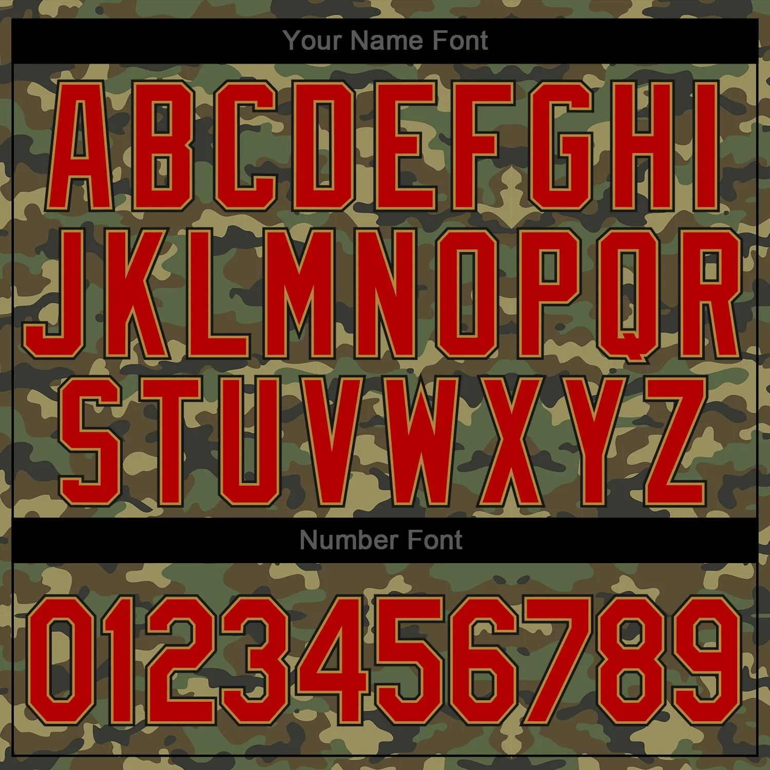 Custom Camo Red-Old Gold Authentic Salute To Service Baseball Jersey