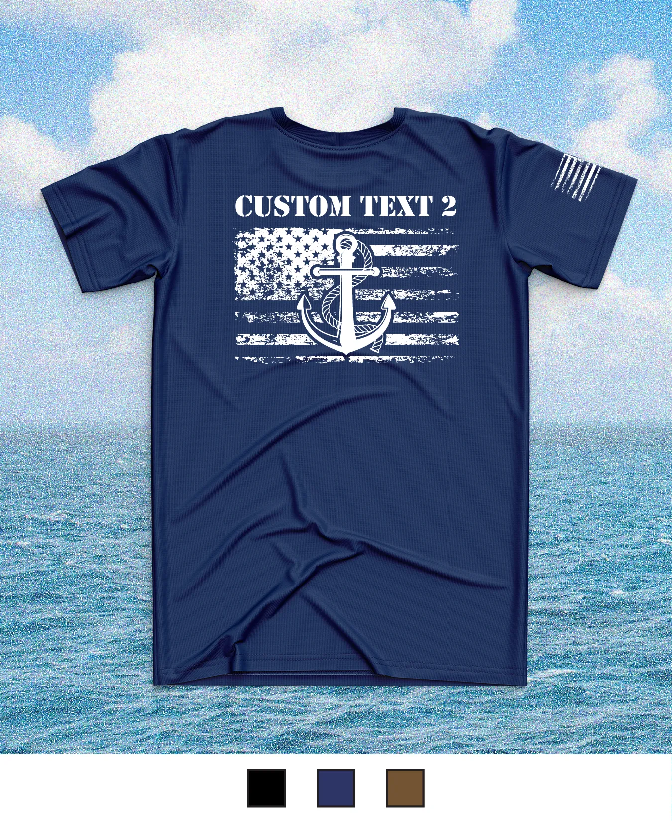 CUSTOM Emblem Core Men's SS Performance Tee - Anchor
