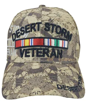 Desert Storm Veteran Hat Officially Licensed Camouflage Baseball Cap Army Navy Air Force Marine Men Women