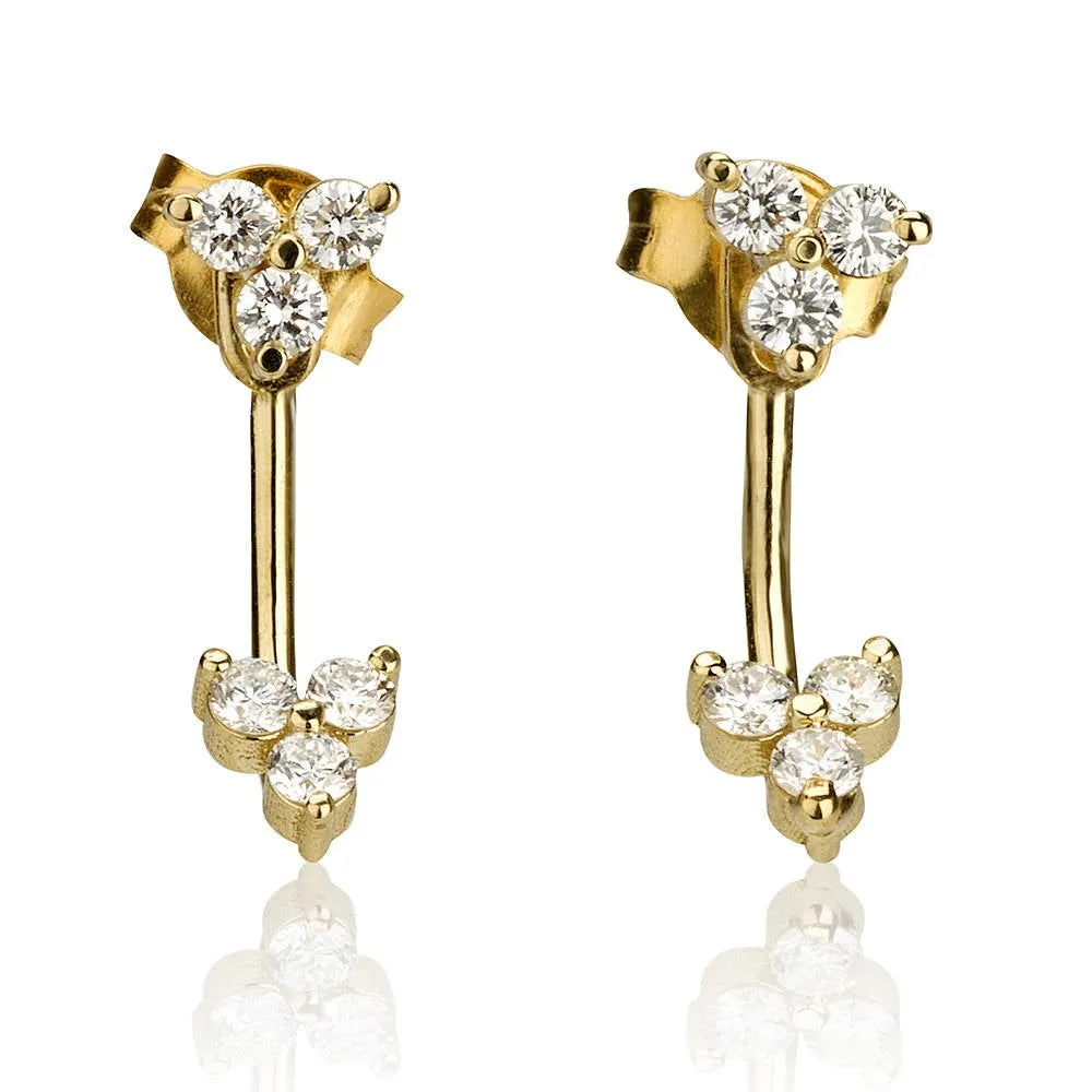 Diamond Earrings Ear Jackets