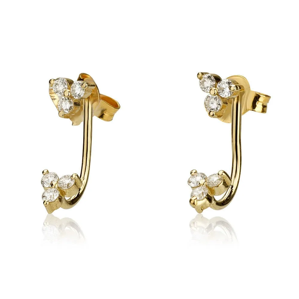 Diamond Earrings Ear Jackets