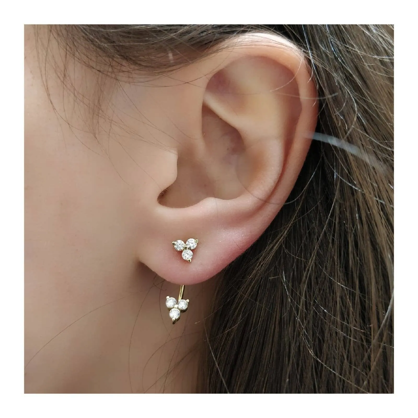 Diamond Earrings Ear Jackets