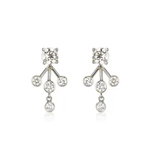 Diamonds droplet Ear Jackets