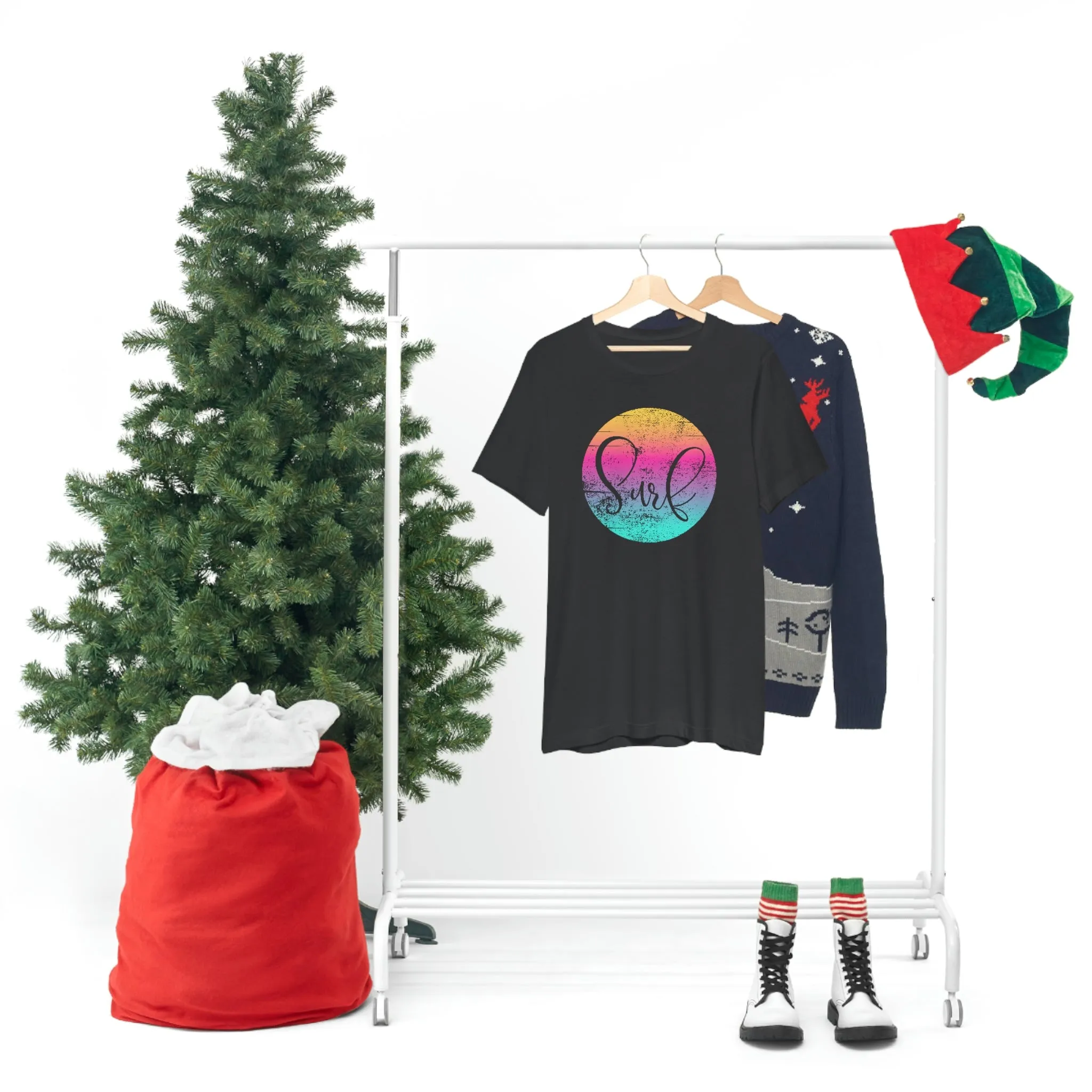 Distressed Surf Hibiscus Unisex Jersey Short Sleeve Tee