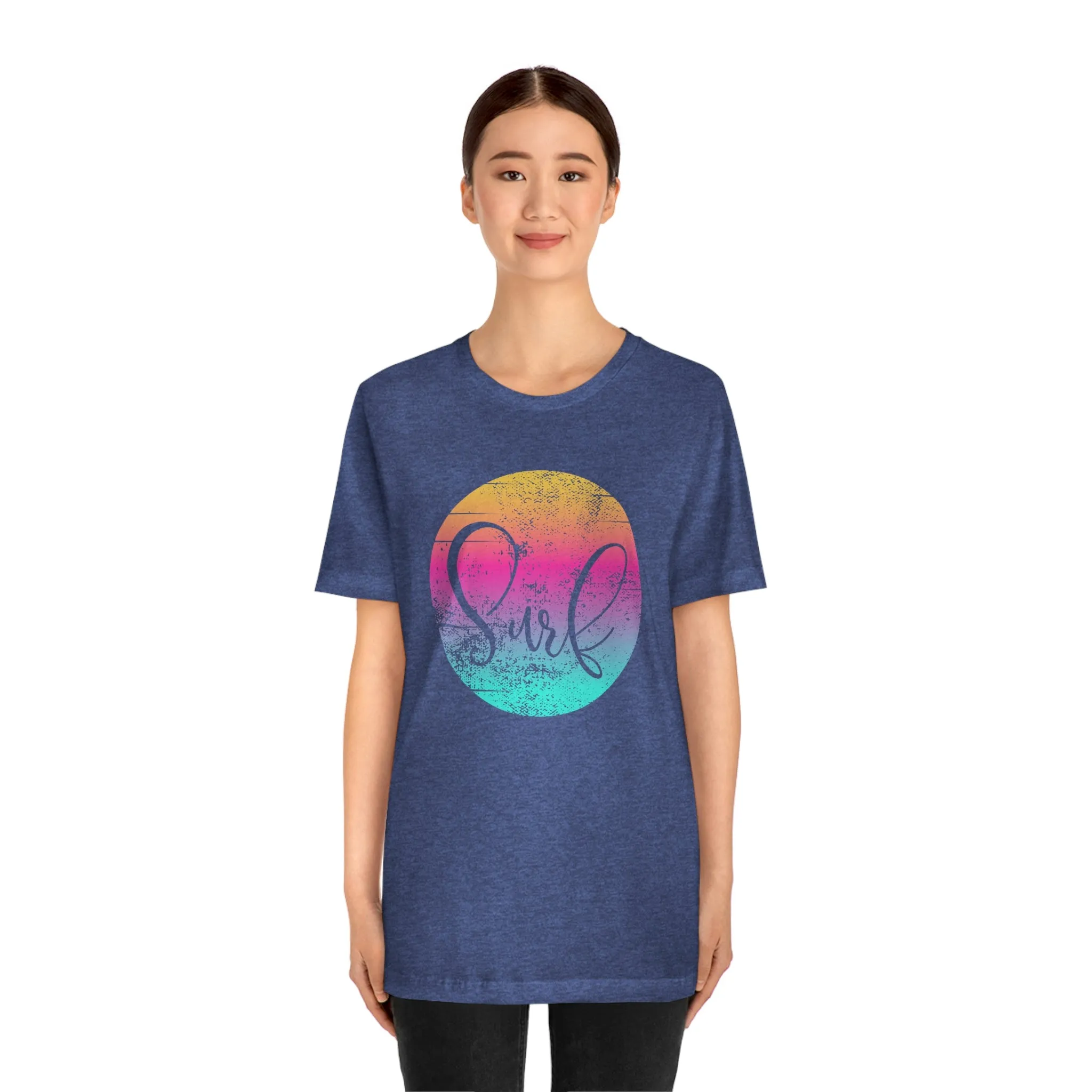 Distressed Surf Hibiscus Unisex Jersey Short Sleeve Tee
