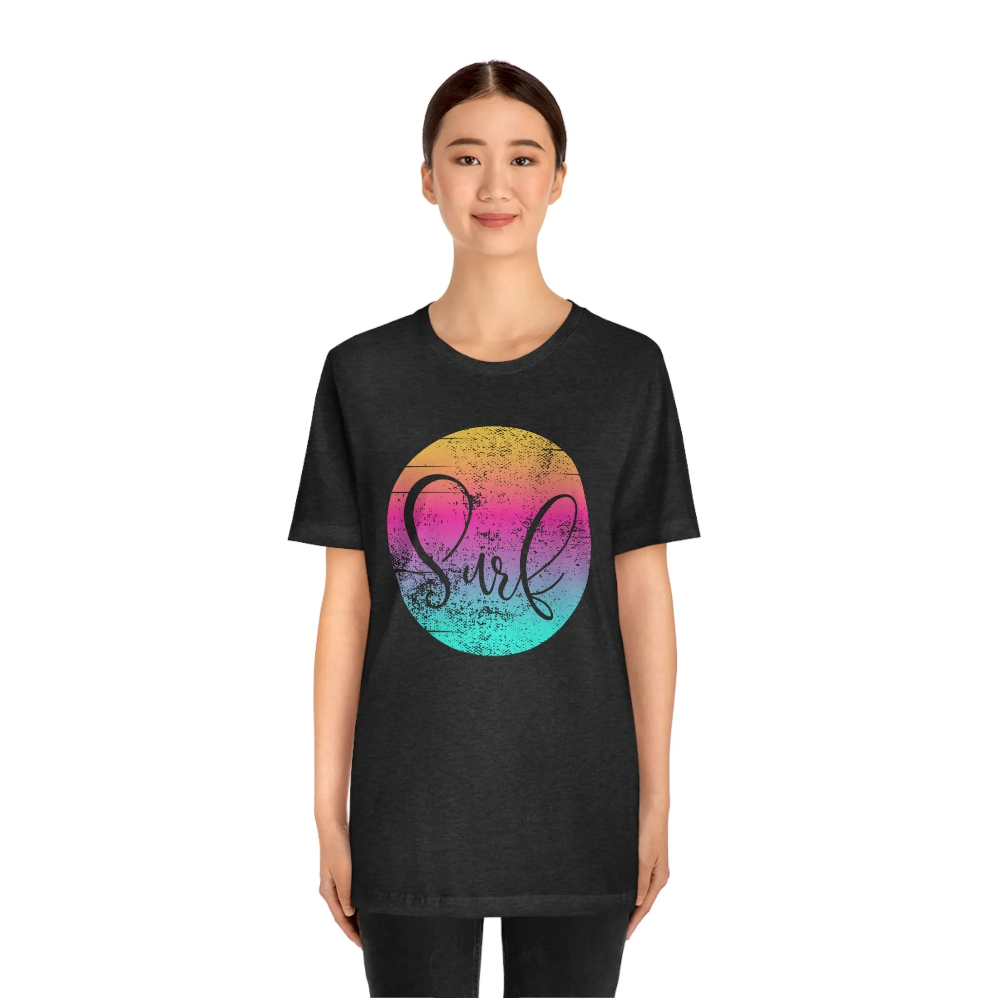 Distressed Surf Hibiscus Unisex Jersey Short Sleeve Tee