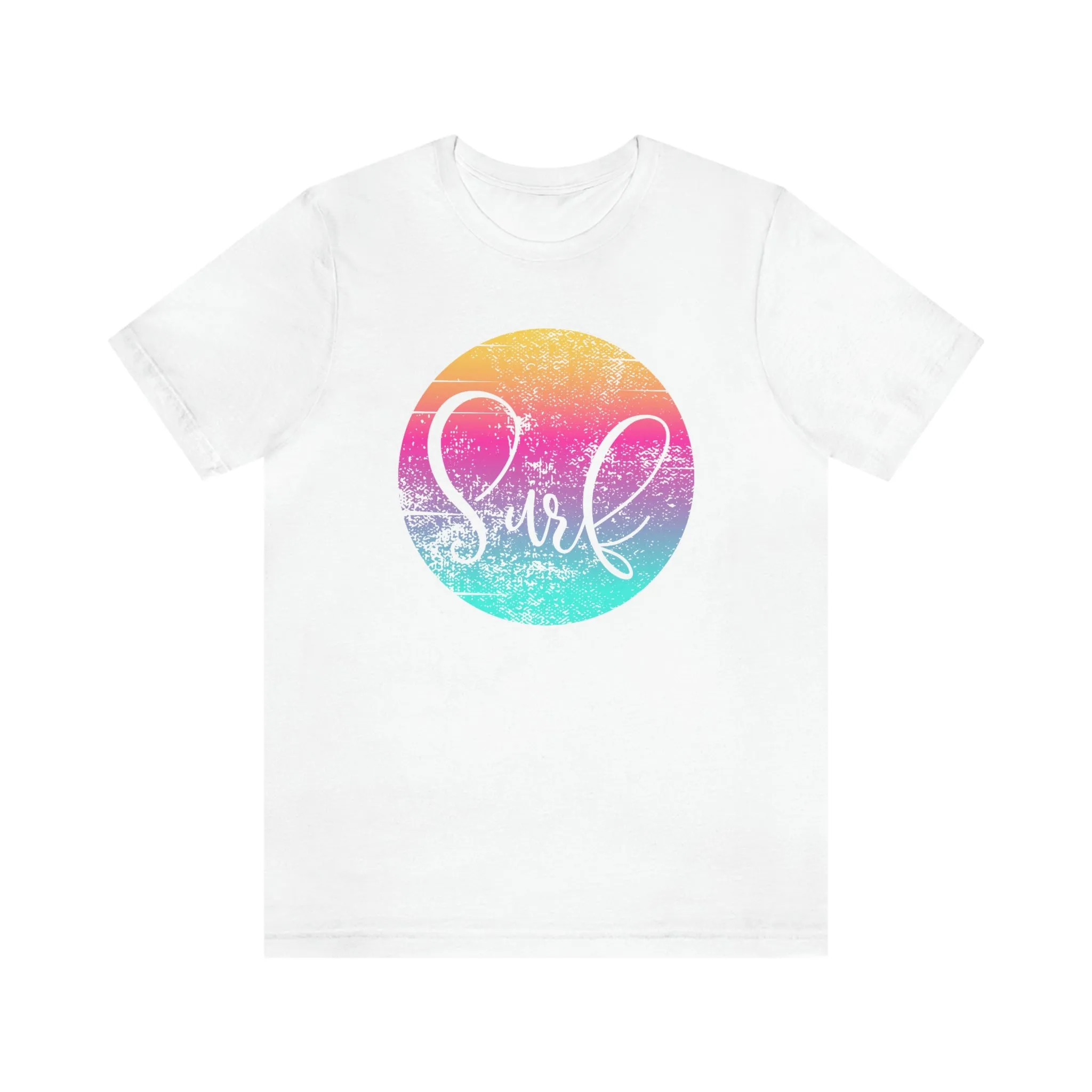 Distressed Surf Hibiscus Unisex Jersey Short Sleeve Tee