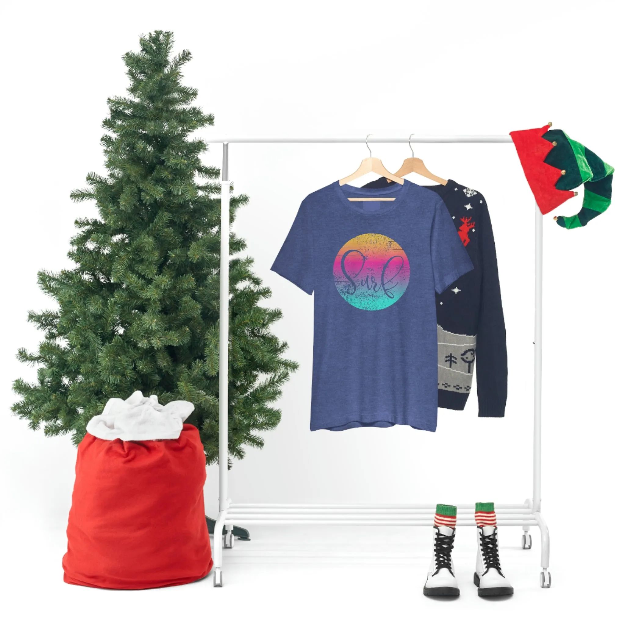 Distressed Surf Hibiscus Unisex Jersey Short Sleeve Tee