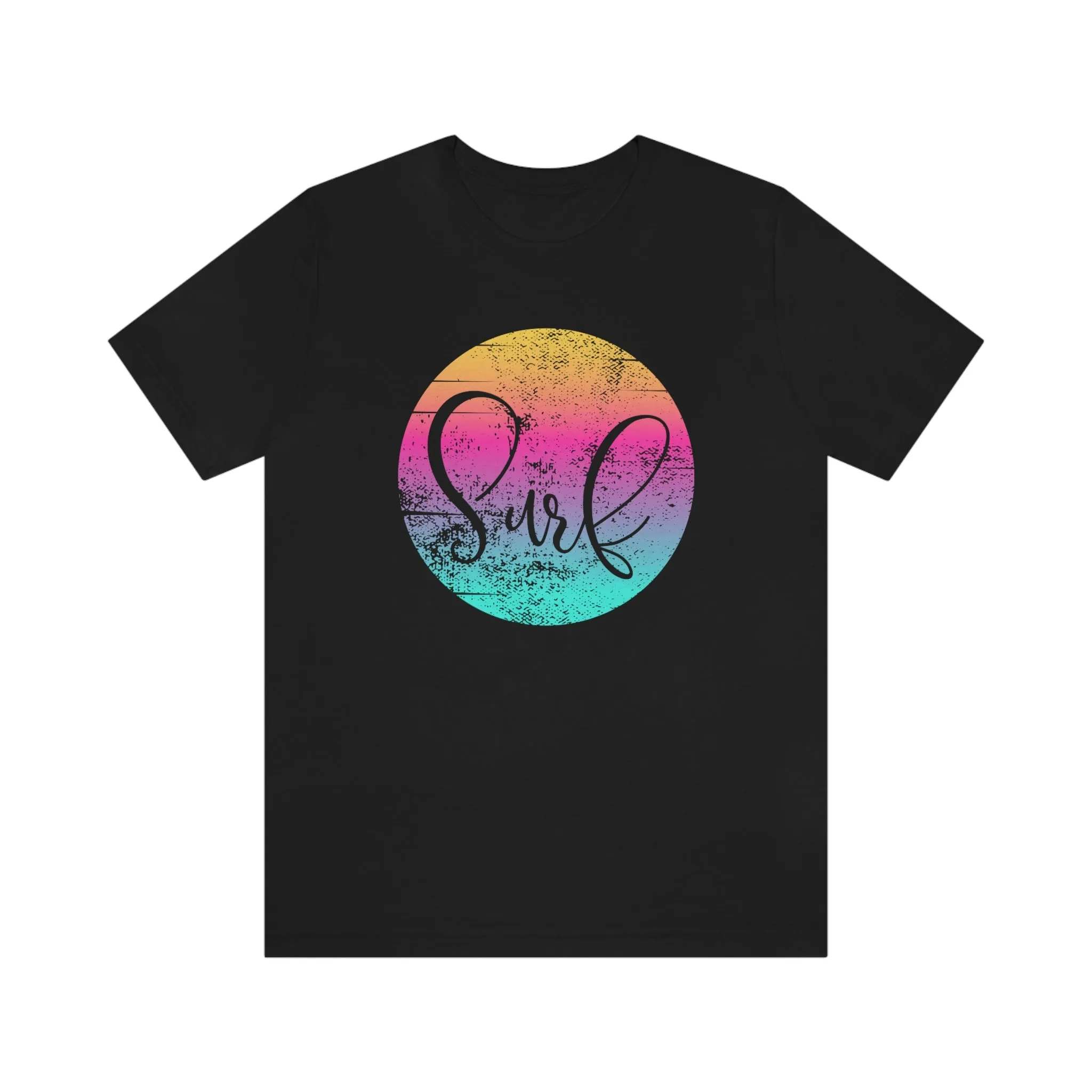 Distressed Surf Hibiscus Unisex Jersey Short Sleeve Tee