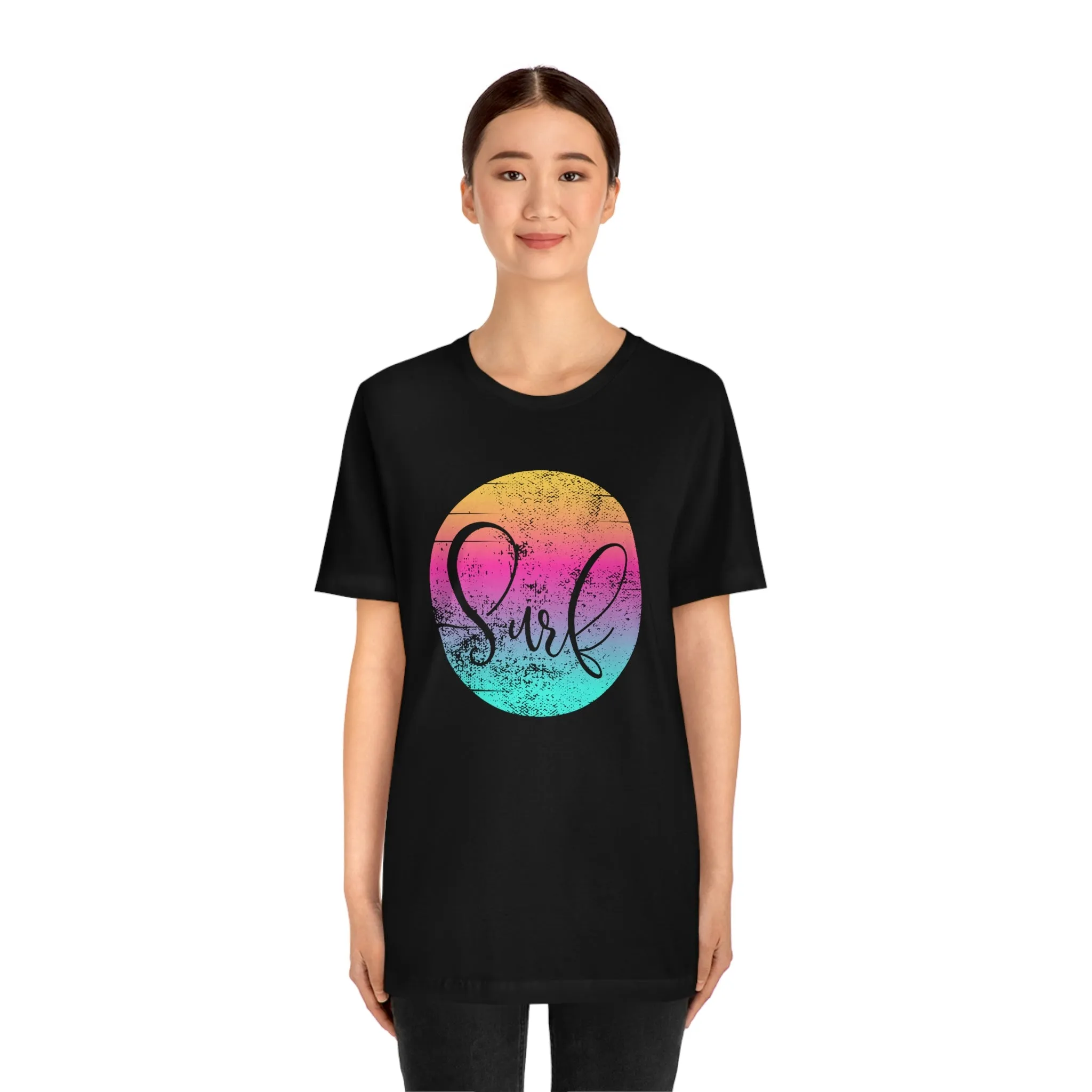 Distressed Surf Hibiscus Unisex Jersey Short Sleeve Tee
