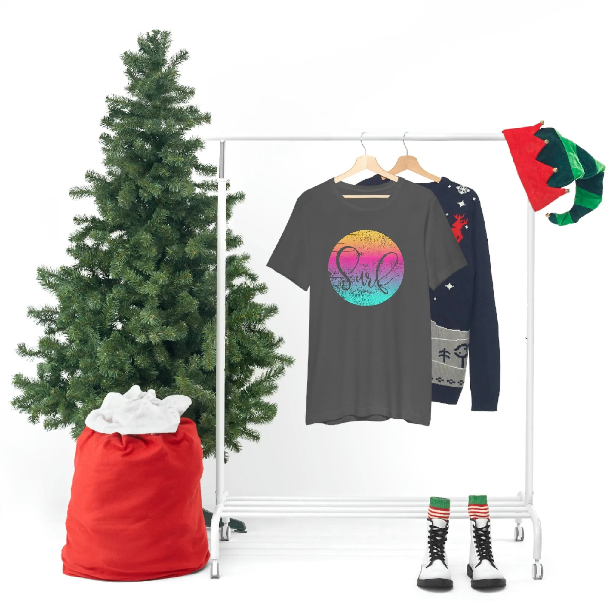 Distressed Surf Hibiscus Unisex Jersey Short Sleeve Tee
