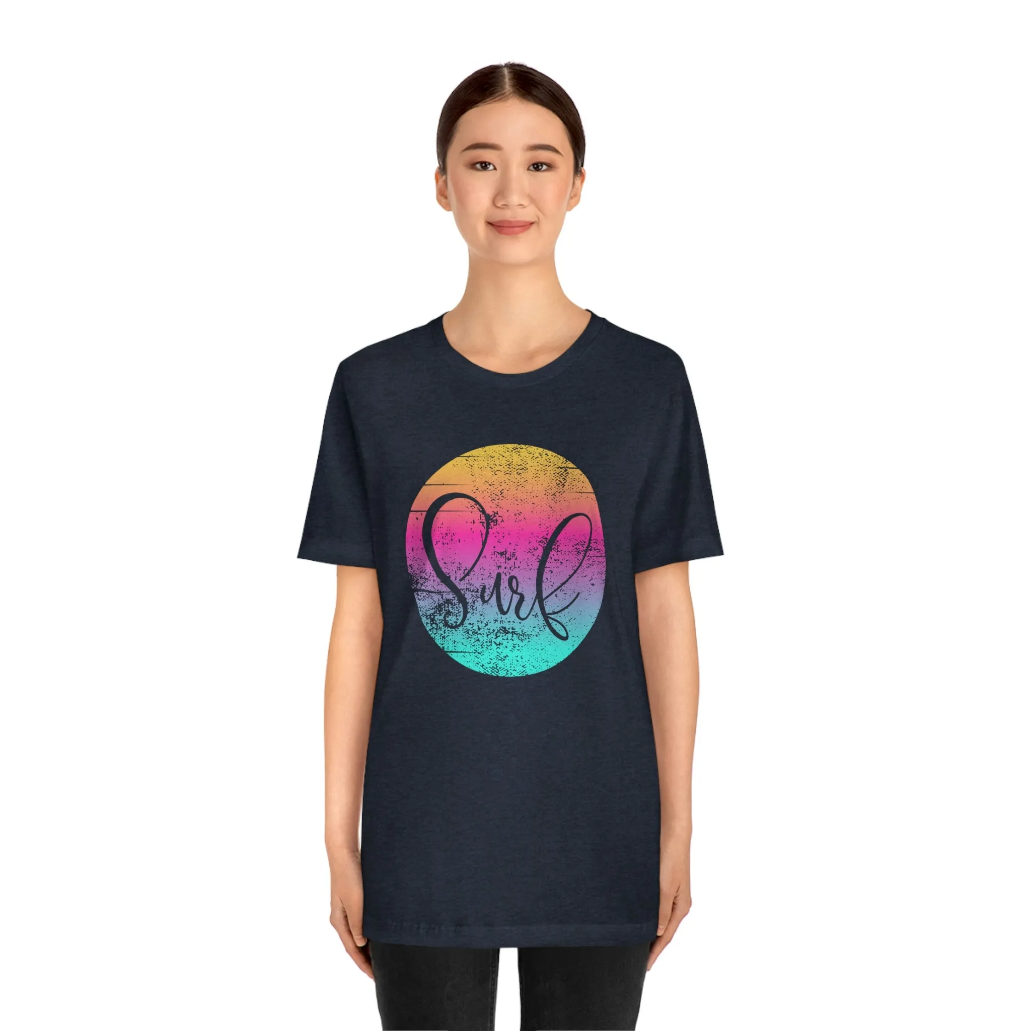 Distressed Surf Hibiscus Unisex Jersey Short Sleeve Tee