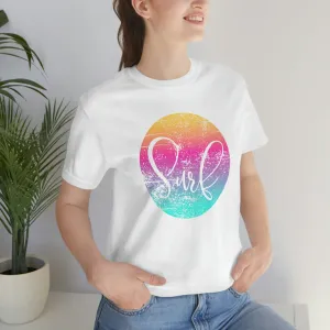Distressed Surf Hibiscus Unisex Jersey Short Sleeve Tee