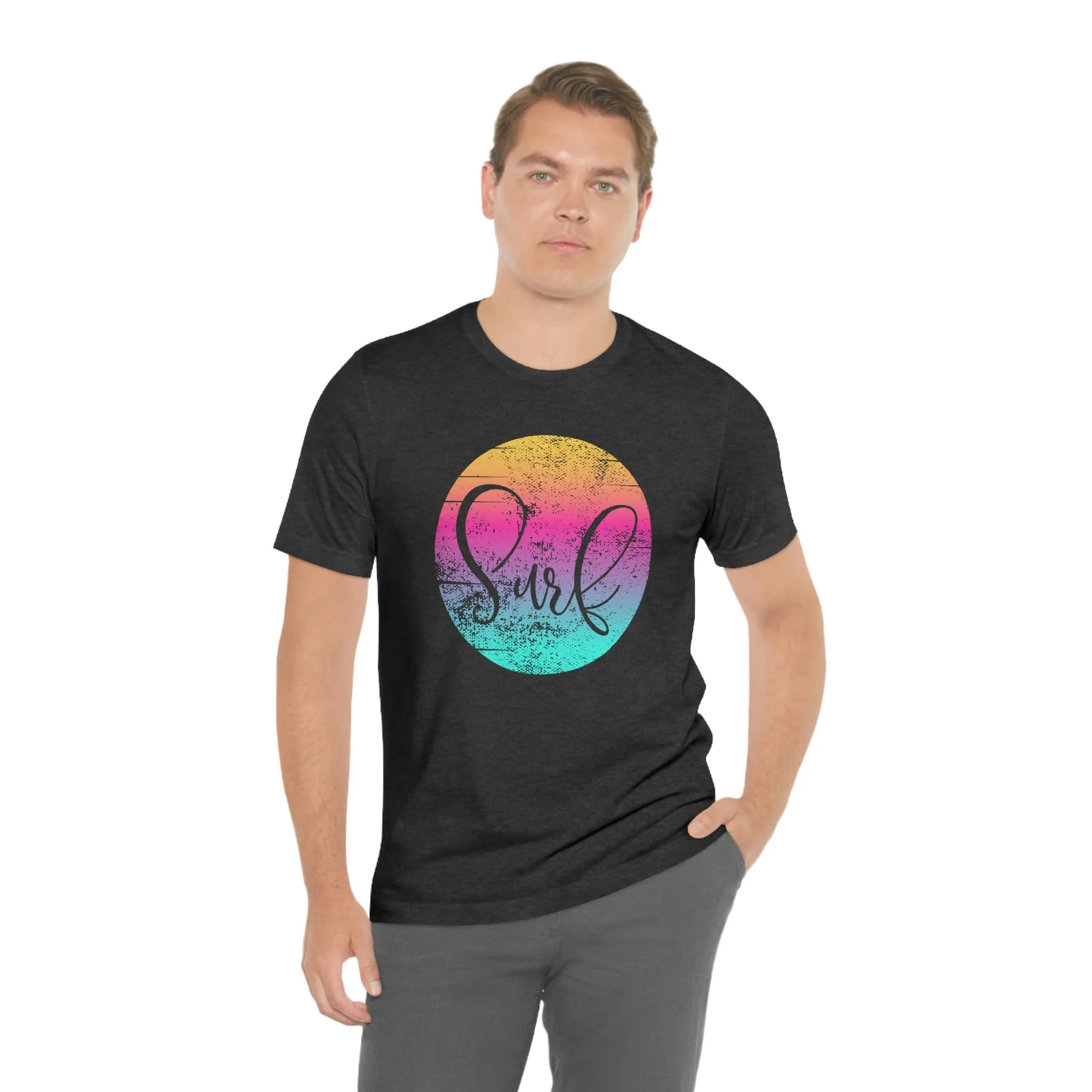 Distressed Surf Hibiscus Unisex Jersey Short Sleeve Tee