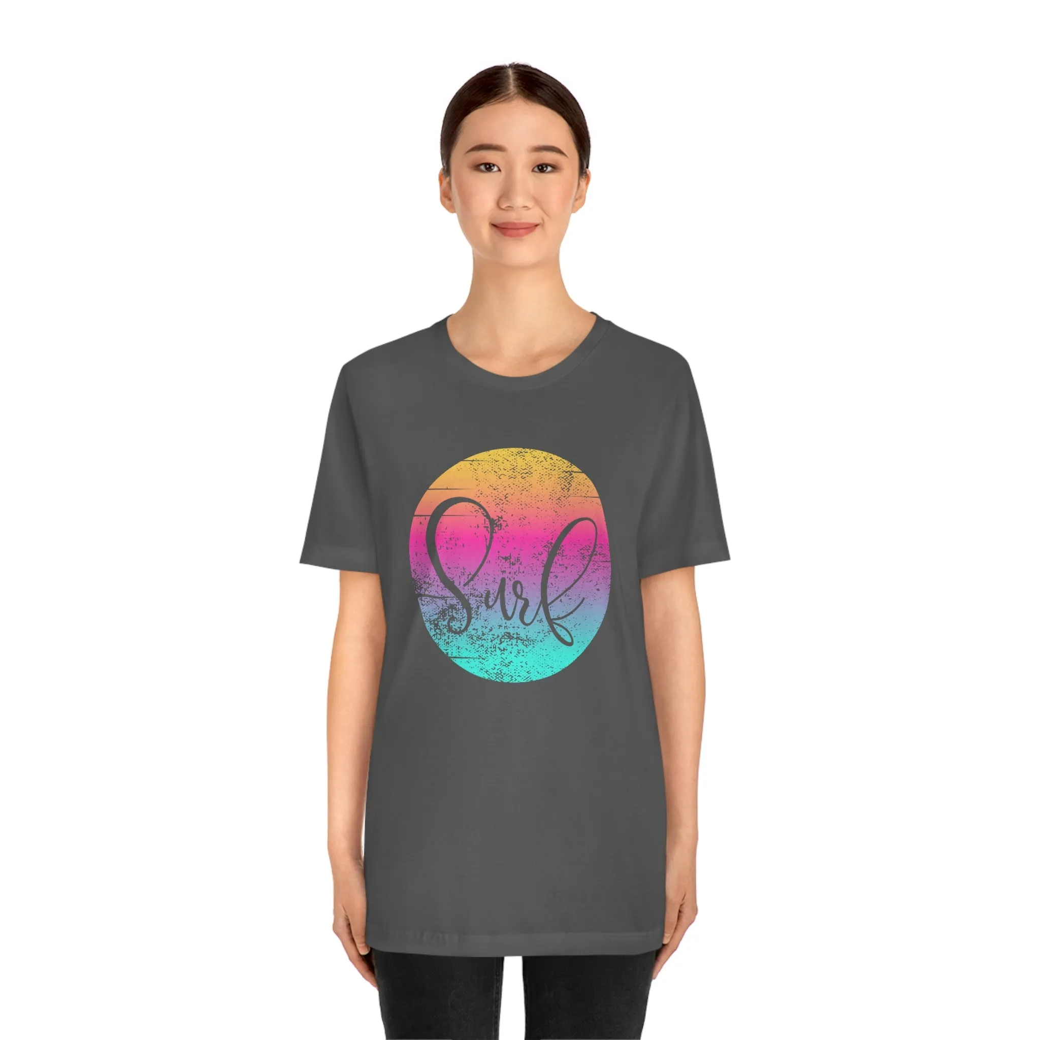 Distressed Surf Hibiscus Unisex Jersey Short Sleeve Tee