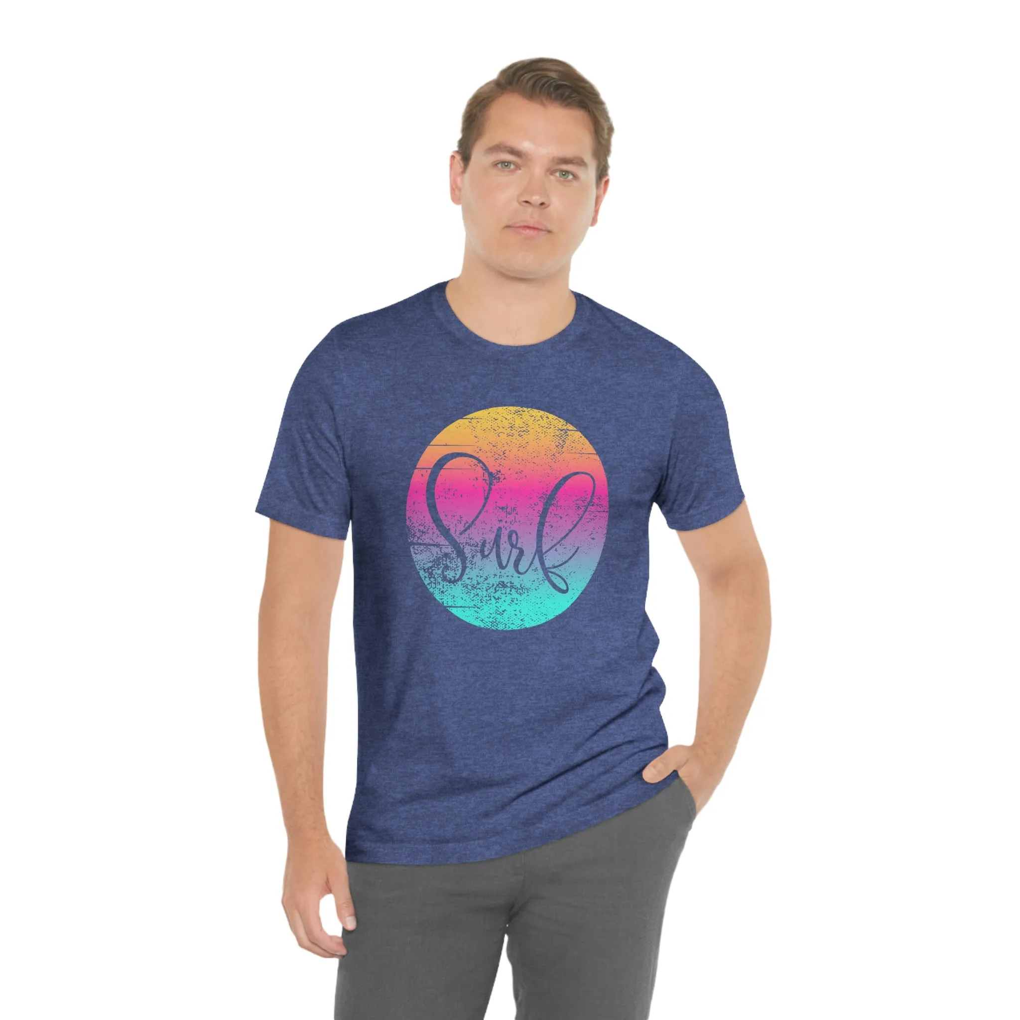 Distressed Surf Hibiscus Unisex Jersey Short Sleeve Tee