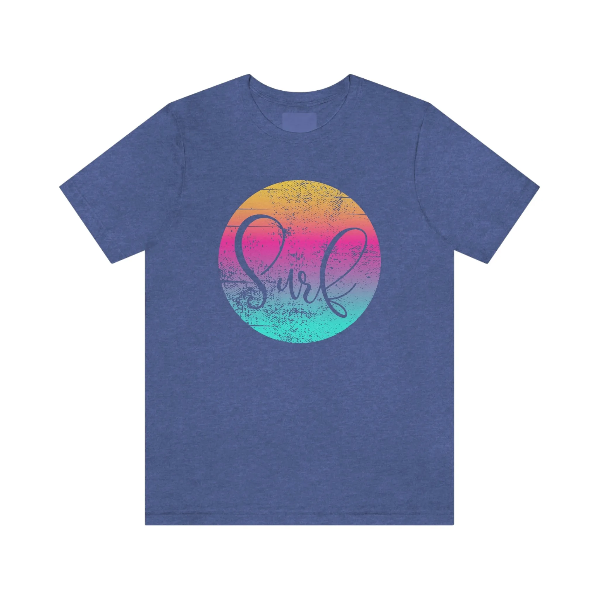 Distressed Surf Hibiscus Unisex Jersey Short Sleeve Tee