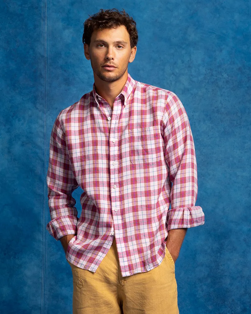 Dryden Linen Plaid (Pink)