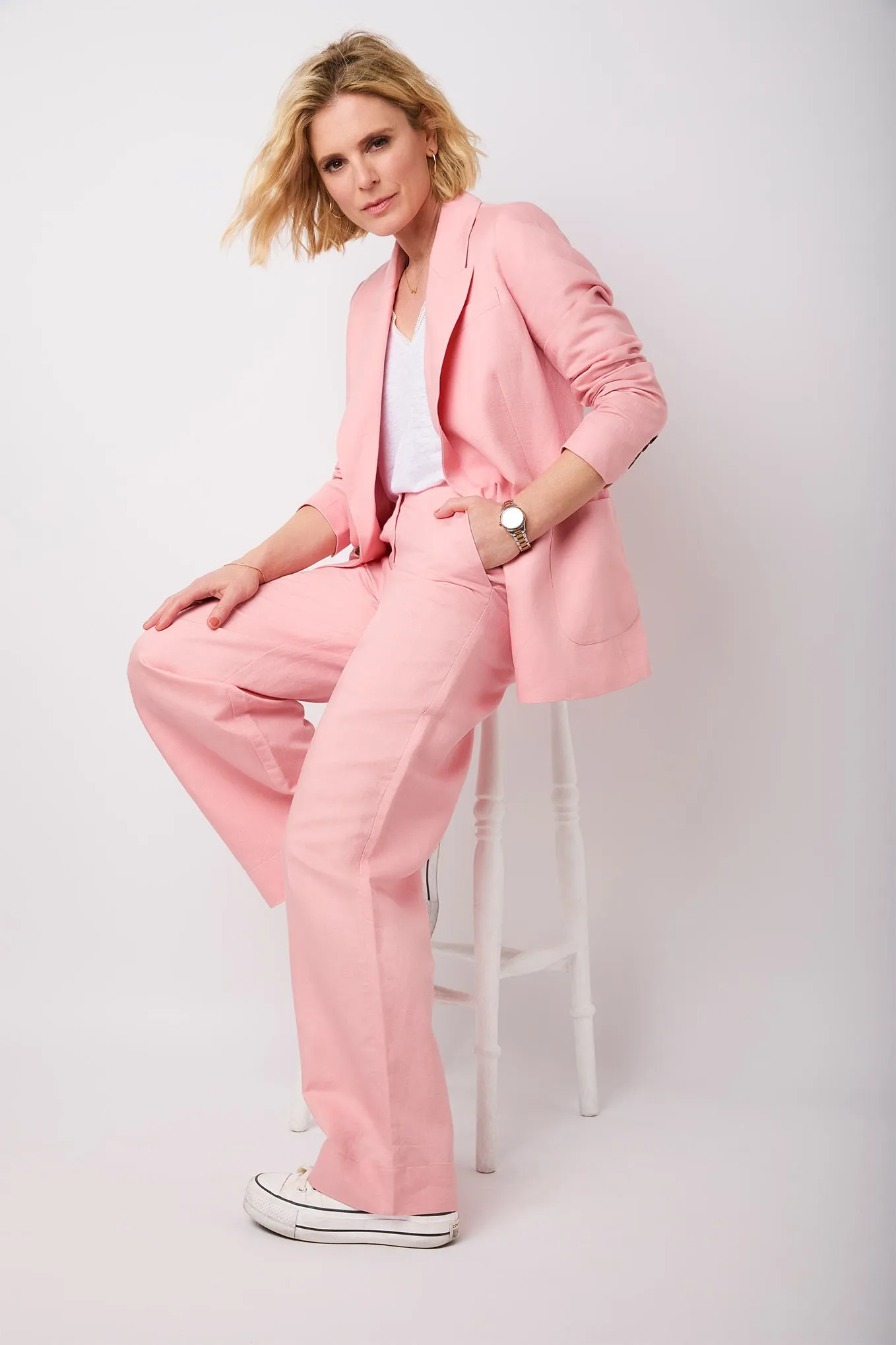 EF x Wyse Tailored Suit Trouser - Rose Pink