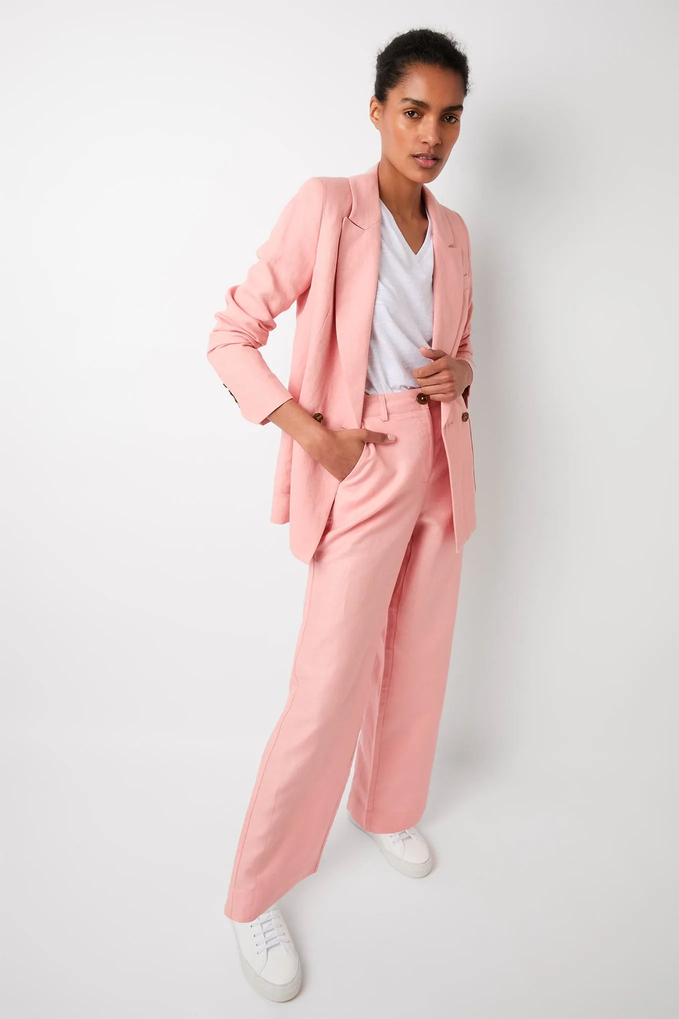 EF x Wyse Tailored Suit Trouser - Rose Pink