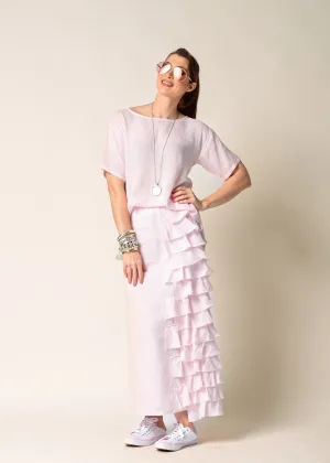 Eve Linen Skirt in Blush